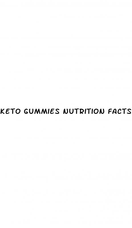 keto gummies nutrition facts