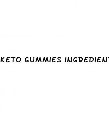 keto gummies ingredients