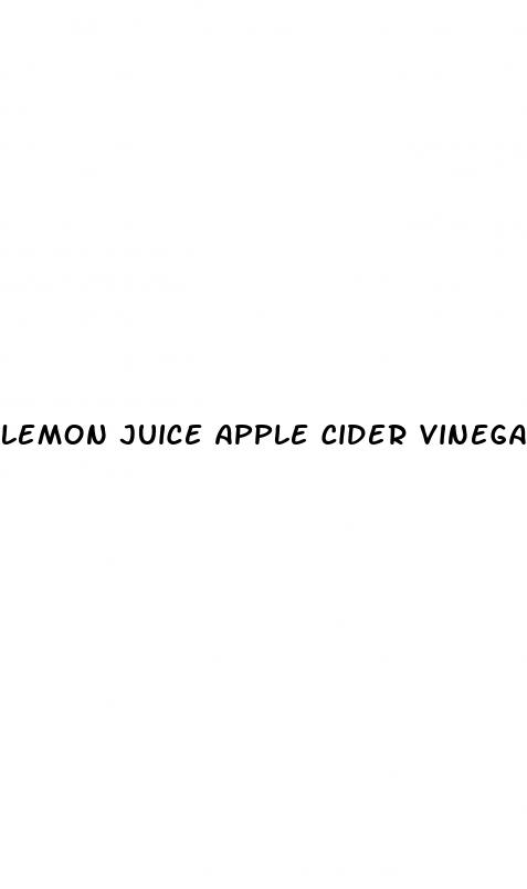 lemon juice apple cider vinegar weight loss
