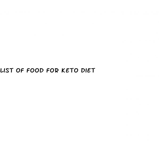 list of food for keto diet