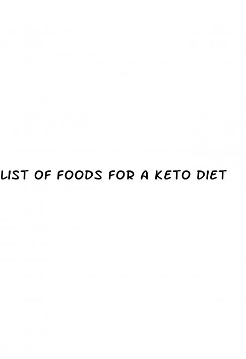 list of foods for a keto diet