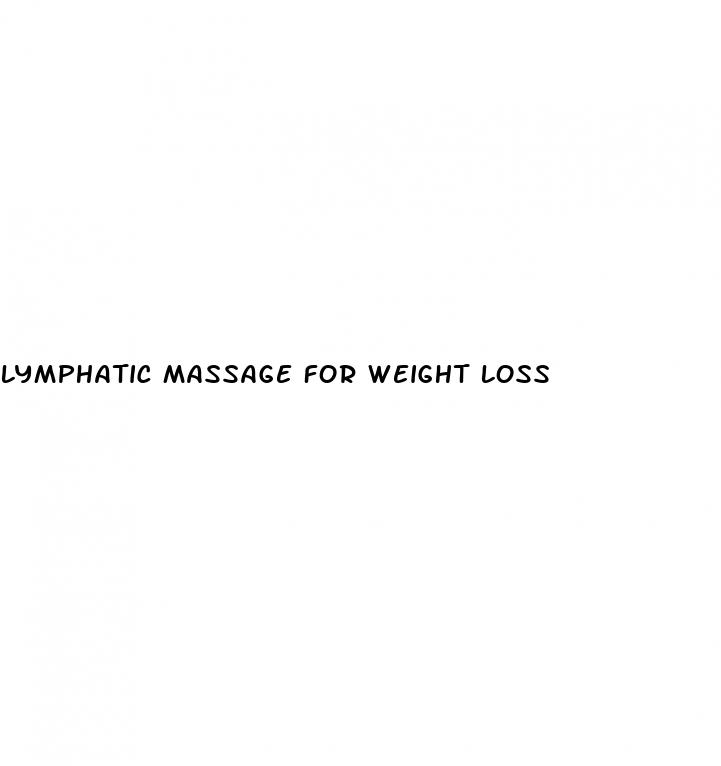 lymphatic massage for weight loss
