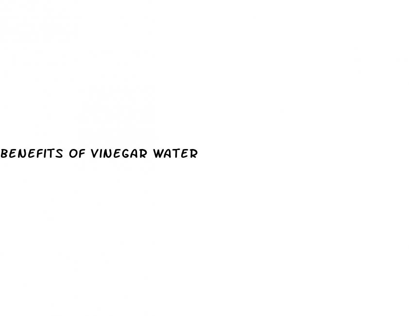 benefits of vinegar water