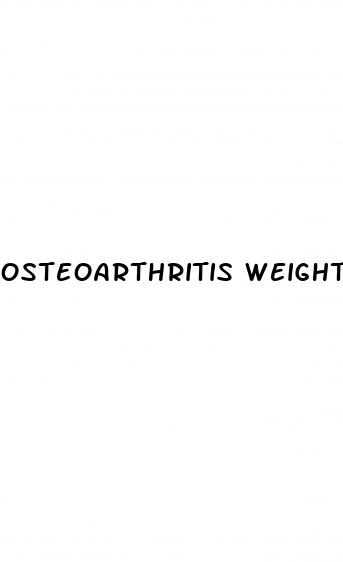 osteoarthritis weight loss