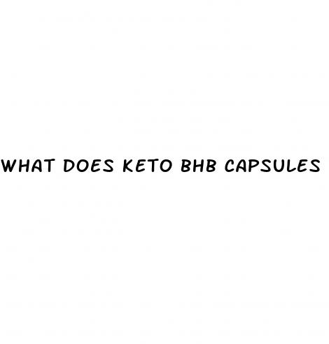 what does keto bhb capsules do