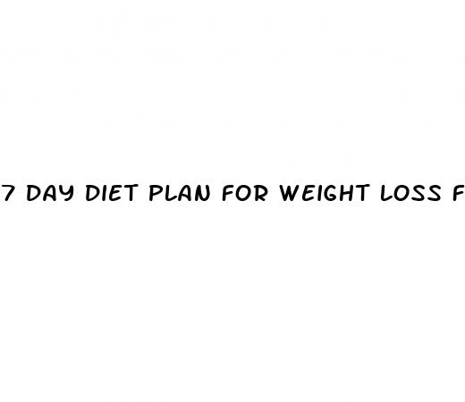 7 day diet plan for weight loss free