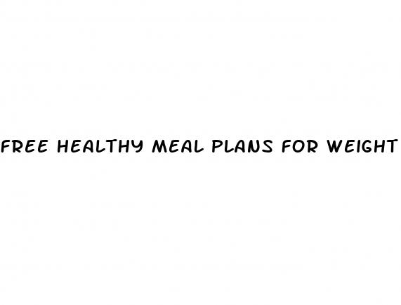 free healthy meal plans for weight loss