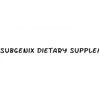 subgenix dietary supplement