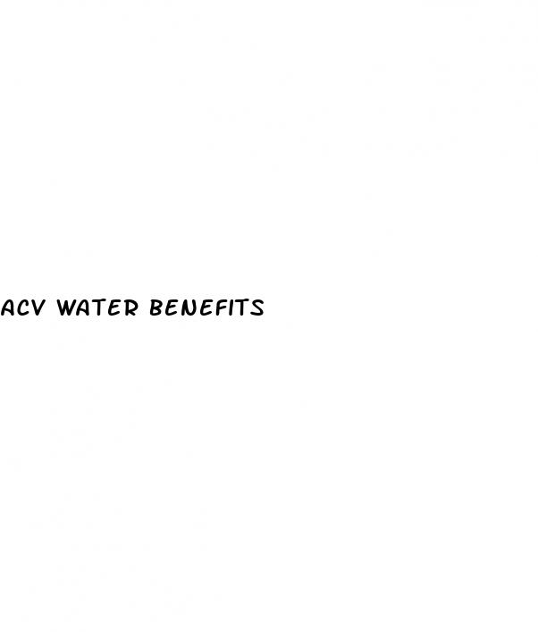 acv water benefits
