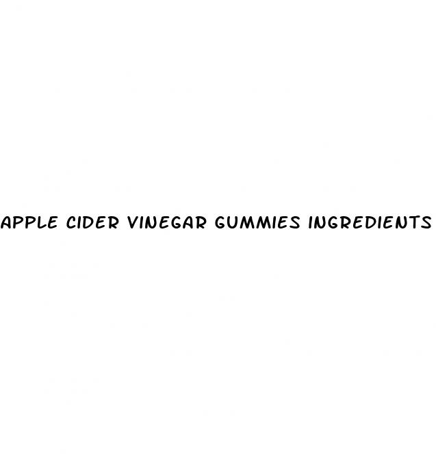 apple cider vinegar gummies ingredients