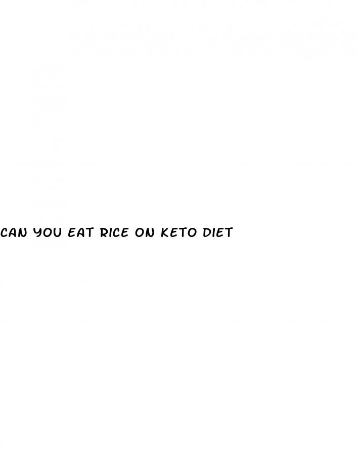 can you eat rice on keto diet