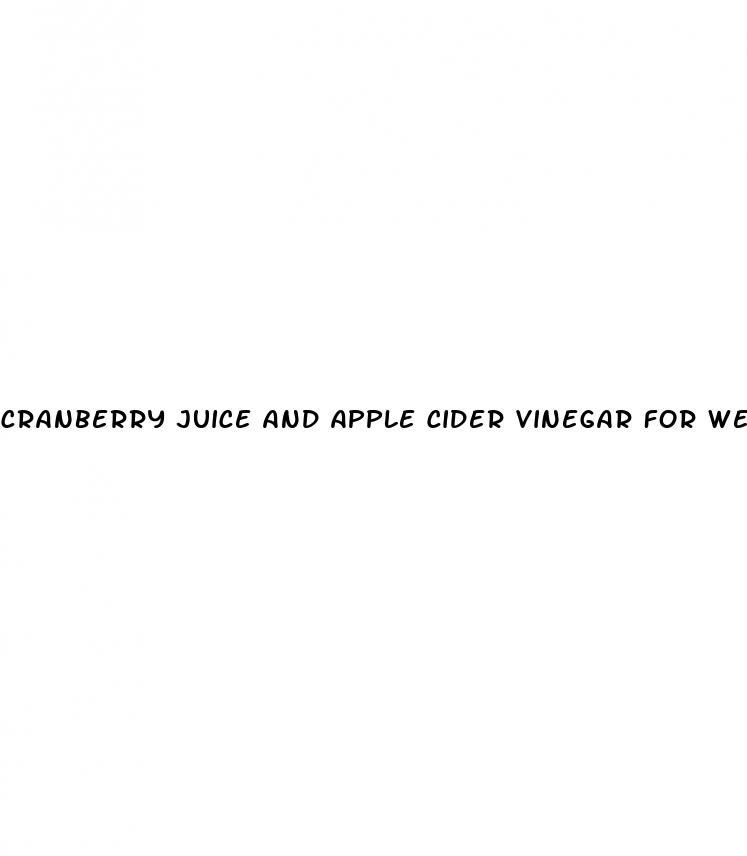 cranberry juice and apple cider vinegar for weight loss reviews