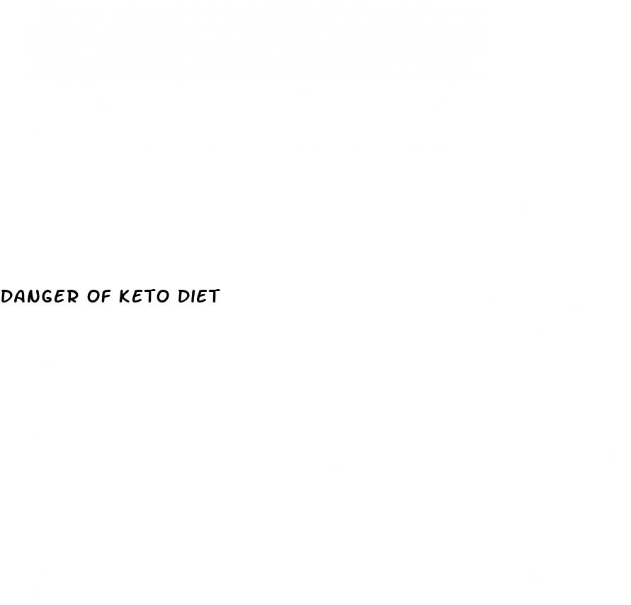 danger of keto diet