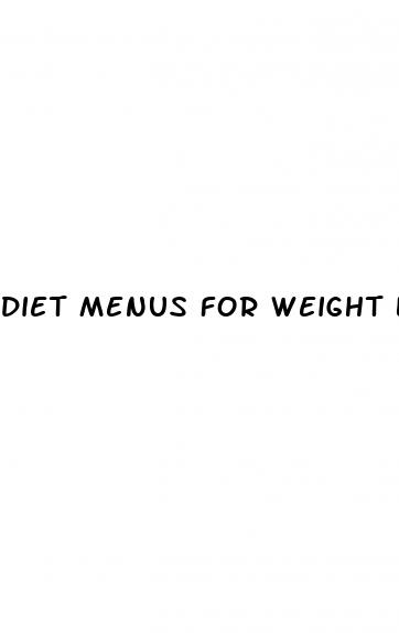 diet menus for weight loss