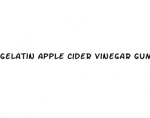 gelatin apple cider vinegar gummies
