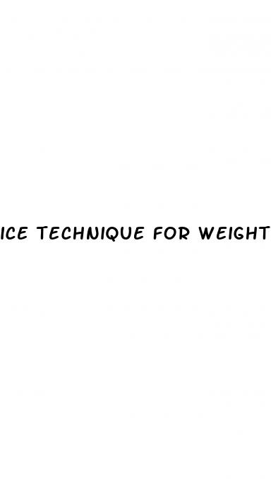 ice technique for weight loss