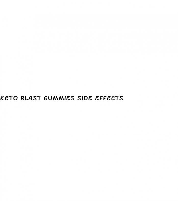keto blast gummies side effects