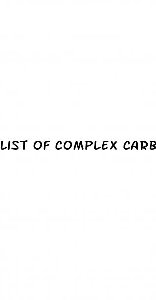 list of complex carbs for weight loss