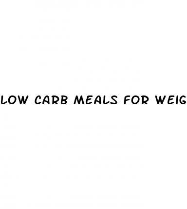 low carb meals for weight loss