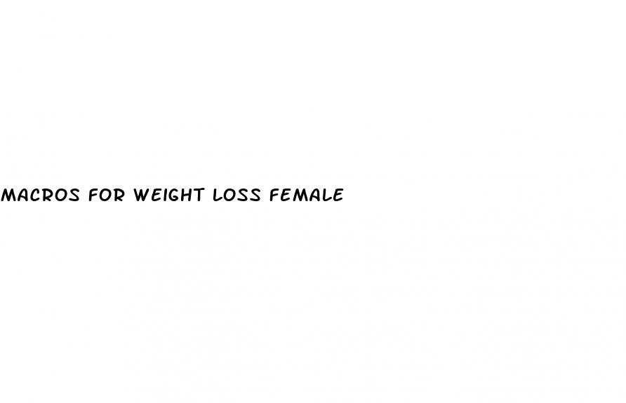 macros for weight loss female