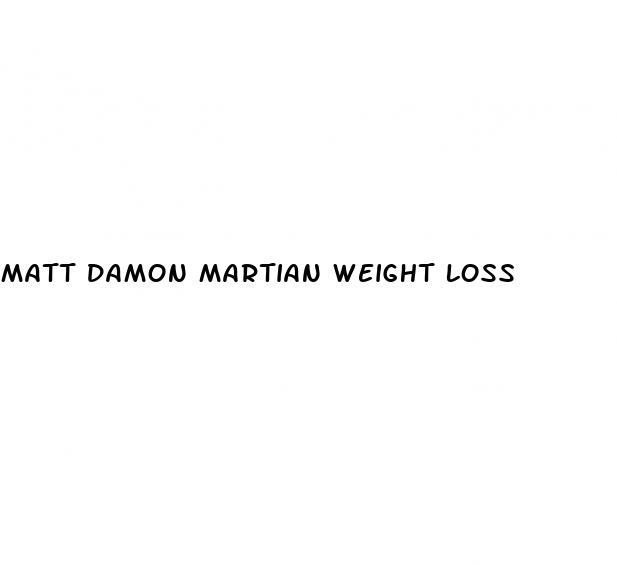 matt damon martian weight loss