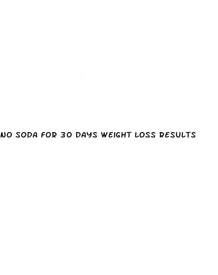 no soda for 30 days weight loss results