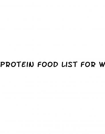 protein food list for weight loss