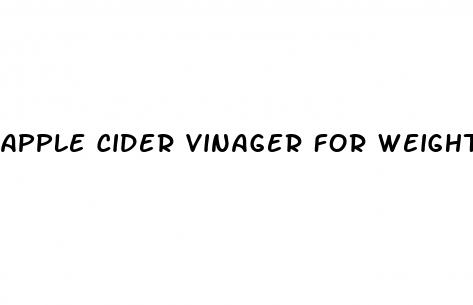 apple cider vinager for weight loss