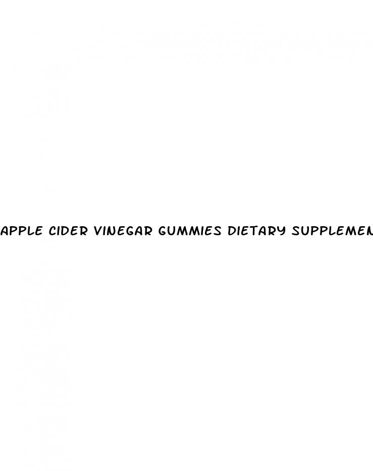 apple cider vinegar gummies dietary supplement