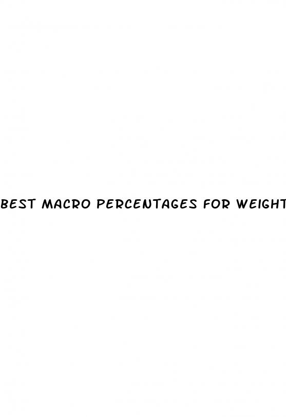 best macro percentages for weight loss