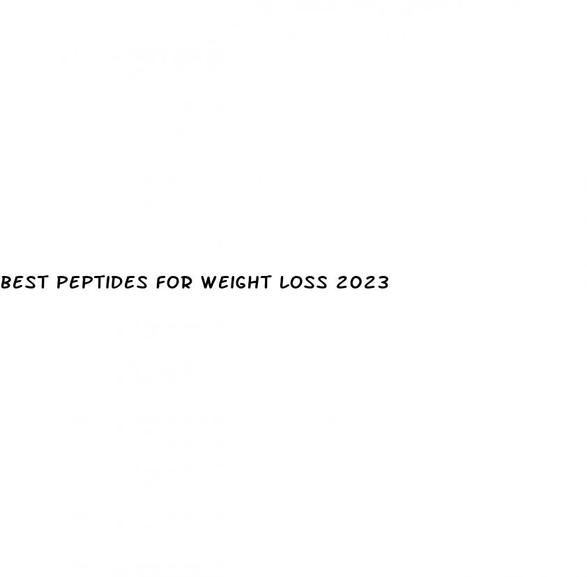 best peptides for weight loss 2023