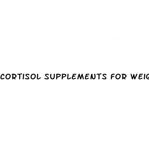 cortisol supplements for weight loss