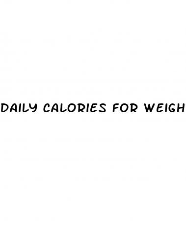 daily calories for weight loss