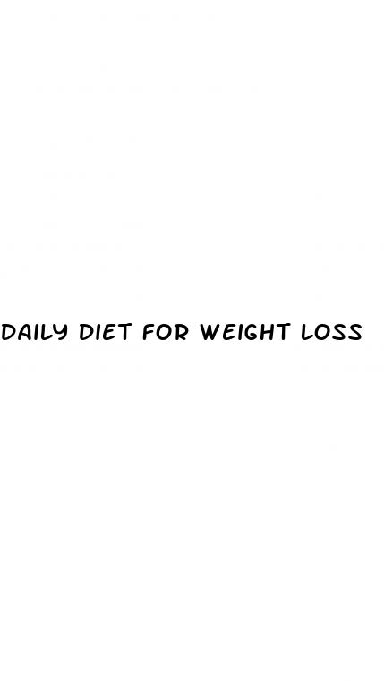 daily diet for weight loss