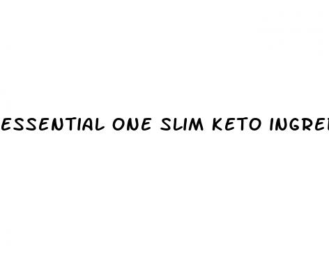 essential one slim keto ingredients