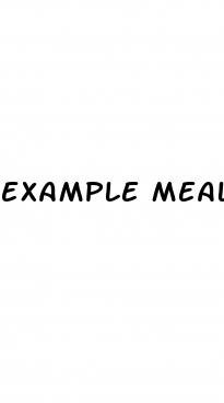 example meal plan for weight loss