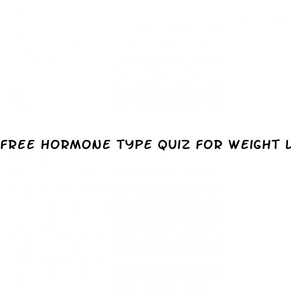 free hormone type quiz for weight loss