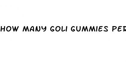 how many goli gummies per day