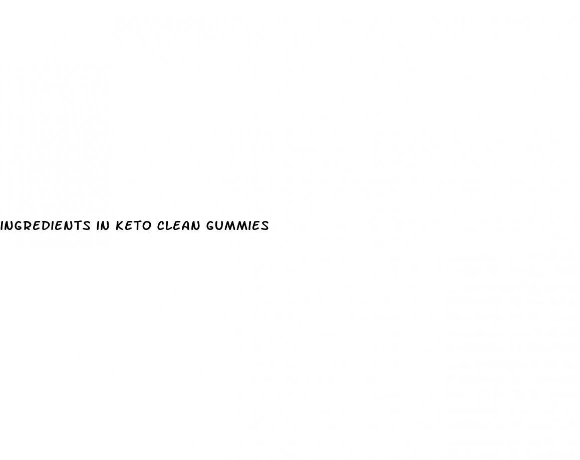 ingredients in keto clean gummies