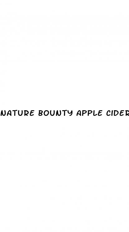 nature bounty apple cider vinegar gummies