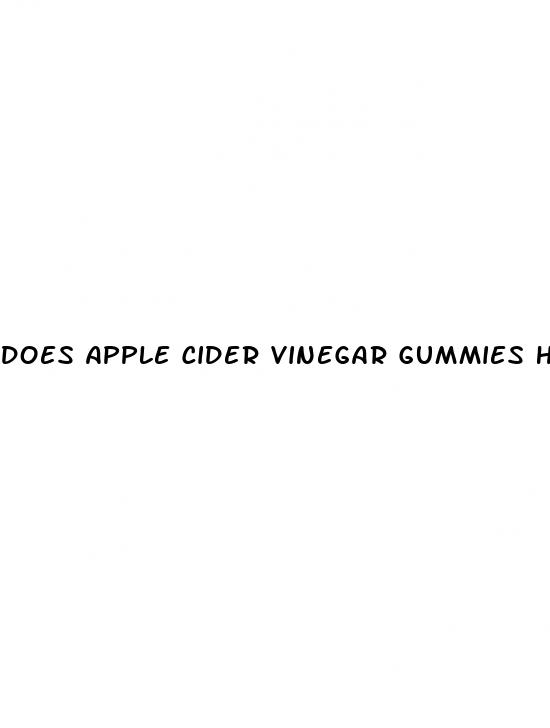 does apple cider vinegar gummies help lose weight