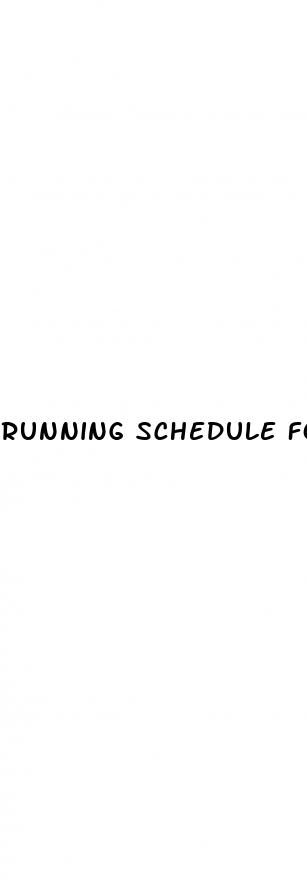 running schedule for weight loss