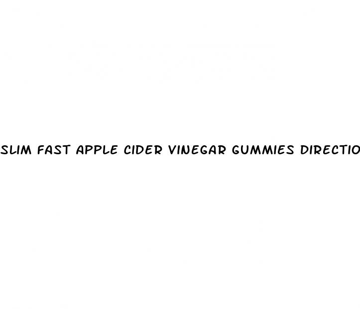 slim fast apple cider vinegar gummies directions