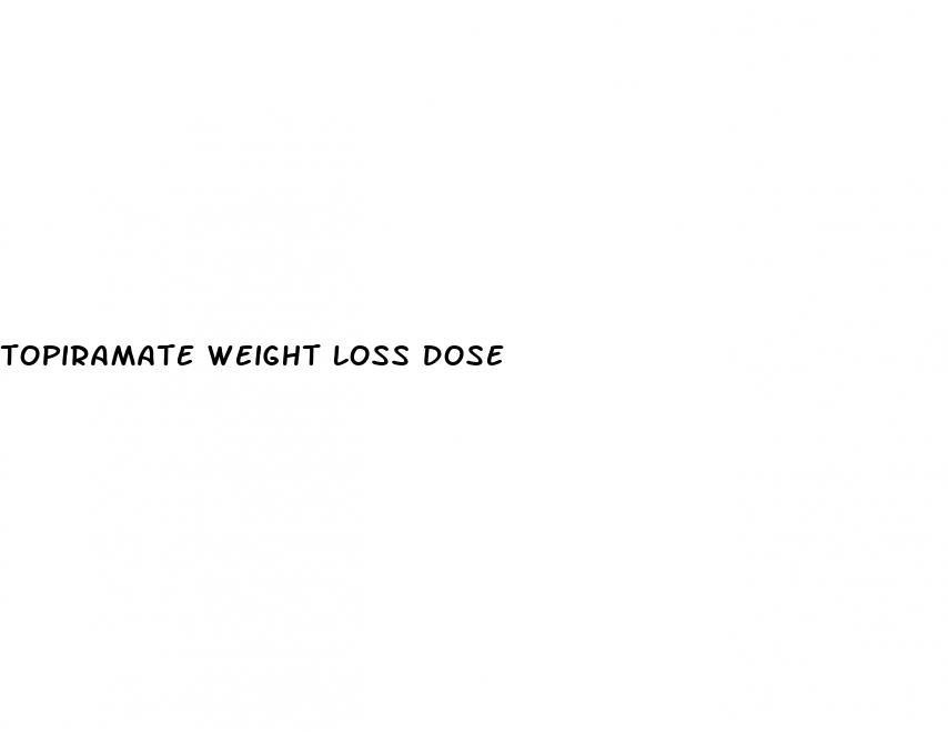 topiramate weight loss dose