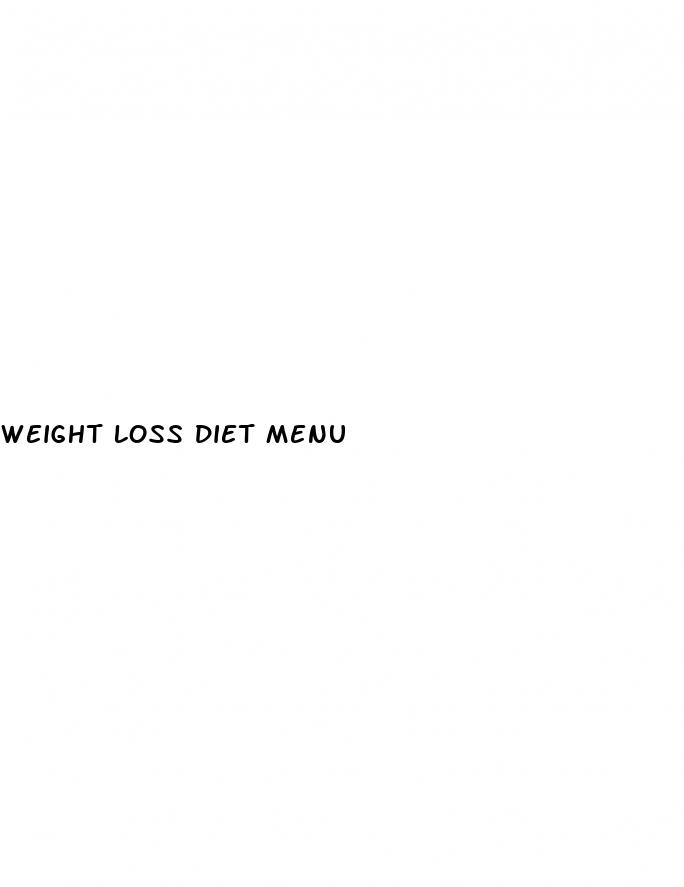 weight loss diet menu