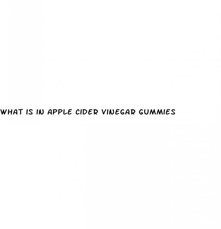 what is in apple cider vinegar gummies