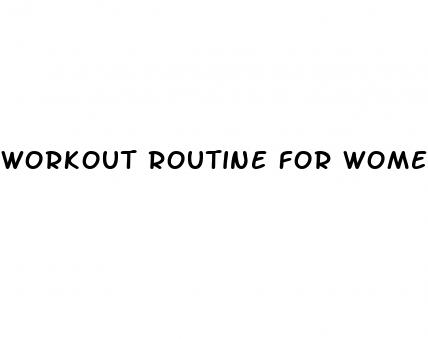 workout routine for women s weight loss