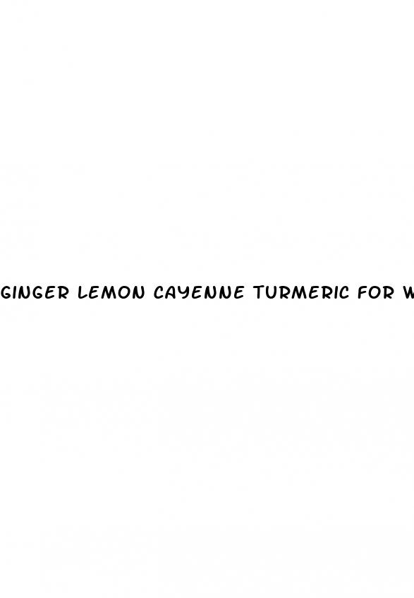 ginger lemon cayenne turmeric for weight loss