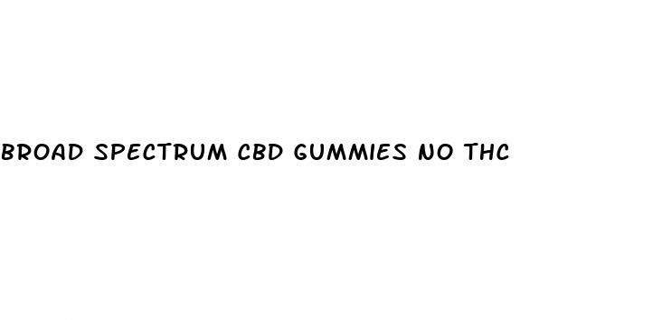 broad spectrum cbd gummies no thc