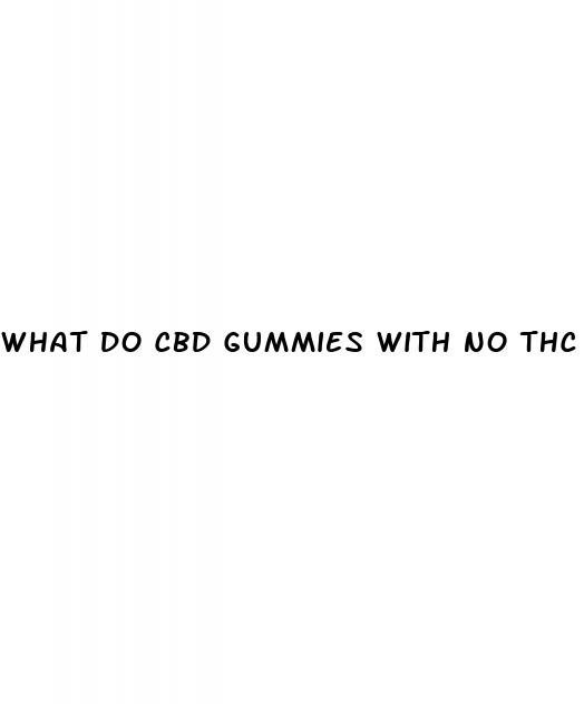 what do cbd gummies with no thc do